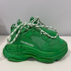 Balenciaga Kids Vibrant Green Sneakers